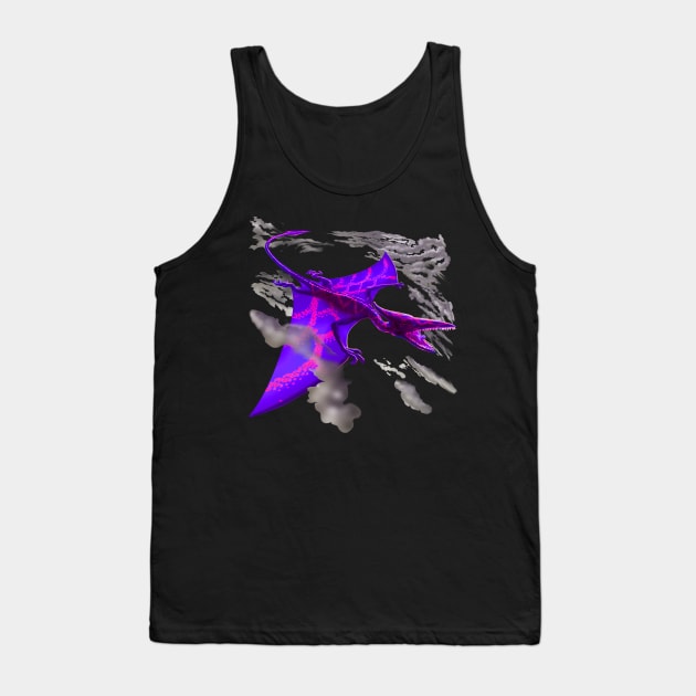 Pterodactyl at night Tank Top by AyotaIllustration